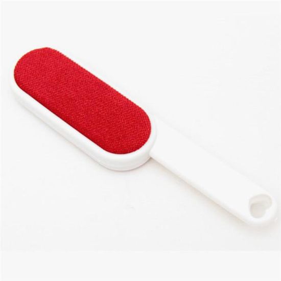 Brosse à vêtements en bois 2 en 1 double face à poils doux et