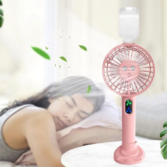 Ventilateur de brumisation - Portable - Rechargeable - 3 vitesses