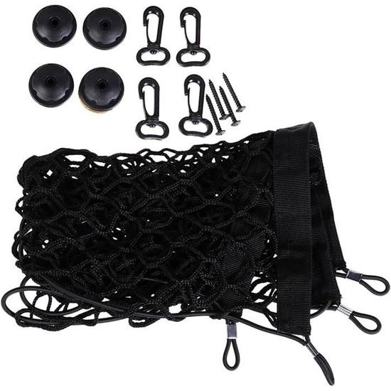 Lot De 4 Filets De Rangement élastiques Pour Voiture – 30 X 25 Cm – Nylon Résistant Pour Siège, Coffre, Camping-car, Bateau