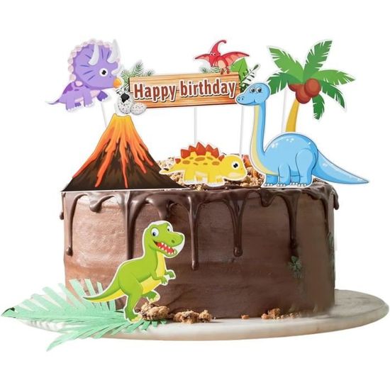 Décorations De Gâteau Dinosaures - Lot De 10 Pièces Pour Anniversaire Enfant, Fête Prénatale