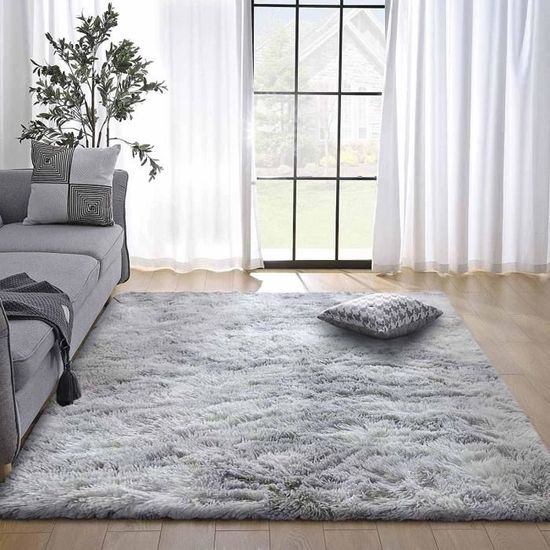Tapis Lapin Peluche 70-180cm - Moelleux Antidérapant - Décoration Chambre Enfant - Lavable