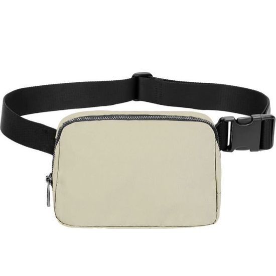 Sac Banane étanche Unisexe - 5 Poches, Ceinture Réglable 43-88,5 Cm - Pour Vélo, Rando, Voyage - Vert