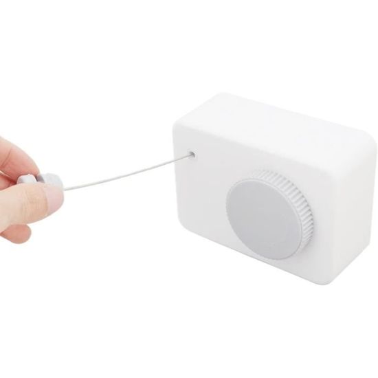 Corde à Linge Rétractable 10 M – Avec 20 Pinces Inox Et 10 Boucles, Portable, Pour Camping, Camping‑car, Voyage