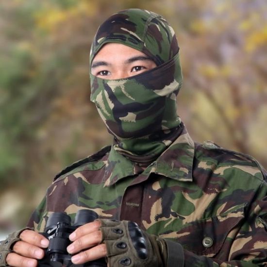 CAGOULE MASQUE DE protection camouflage. Survie airsoft Tactique moto