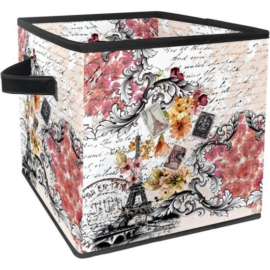 Boîte De Rangement Pliable En Tissu - Cube Organisateur Avec Tiroirs, Multi-compartiments