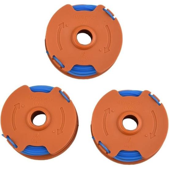 QENETY Rasentrimmerspulen-Set – 8 Spulen à 8,3 M, 1,65 Mm Stärke, Kompatibel Mit Qualcast GT30, Worx WG100E, MacAllister MET4530 Uvm.