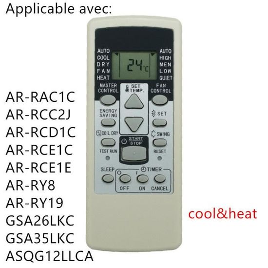 Télécommande De Remplacement Pour Climatiseur Fujitsu - Modèle AR-RCD1C, Compatible AR-RCD1E Et RCE1E, Identique à L'original