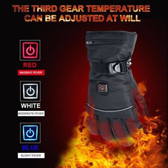 Gants Chauffants Rechargeables Camouflage - 7,4V, Imperméables, 3 Niveaux De Chaleur - Pour Ski, Camping