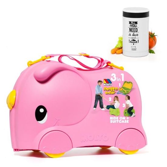 Cadeau Enfant Fête Valise Jouet Bébé AYNEFY - Mini Valise à Roulettes Plastique Jouet 15.5x10.5x7cm Valigia Cavalcabile Bambini