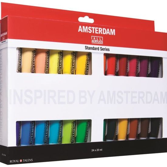 AMSTERDAM Acrylique Standard Set 24 Tubes 20 ml Cdiscount BeauxArts