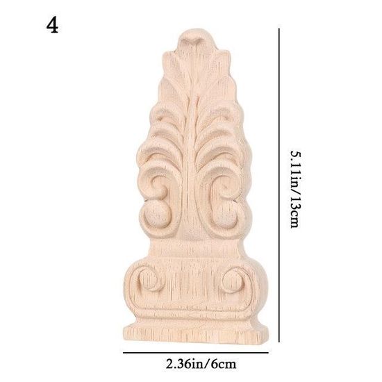 Applique En Bois Sculpté Atyhao - Ornement Floral Européen Pour Meubles Et Décoration