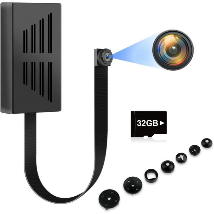Mini caméra avec carte SD 32 Go, mini caméra de surveillance HD 1080p -  Petite caméra de sécurité portable - Avec détection de mouve - Cdiscount  Bricolage
