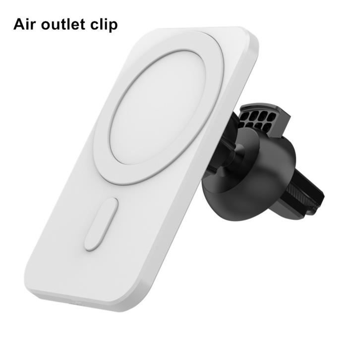 15W Blanc Air Vent - Chargeur de Voiture Sans Fil Magnétique Support Pour Chargeur Magsafe iPhone12 Pro Max C