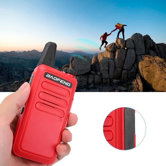 Mini talkie-walkie radio bidirectionnel HD ultra-mince et anti-interférences (modèle F)
