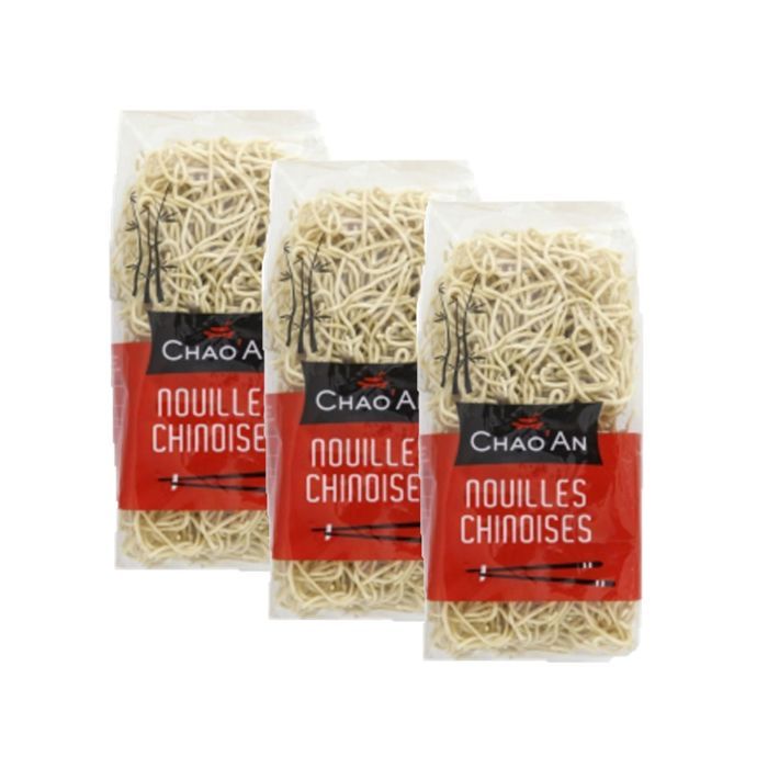 Lot 3x Nouilles chinoises sèches instantanée - Chao'an - sachet 400g