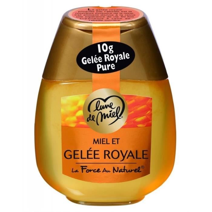 Lune de Miel 10g Gelée Royale Miel et Gelée Royale La Force au Naturel 250g (lot de 4)