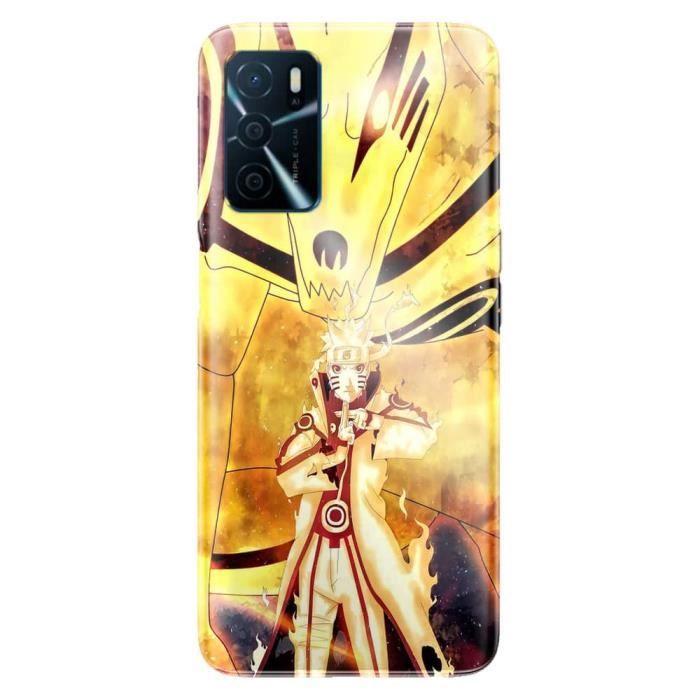 Coque Silicone Compatible Oppo A16 Naruto Kyubi Jaune