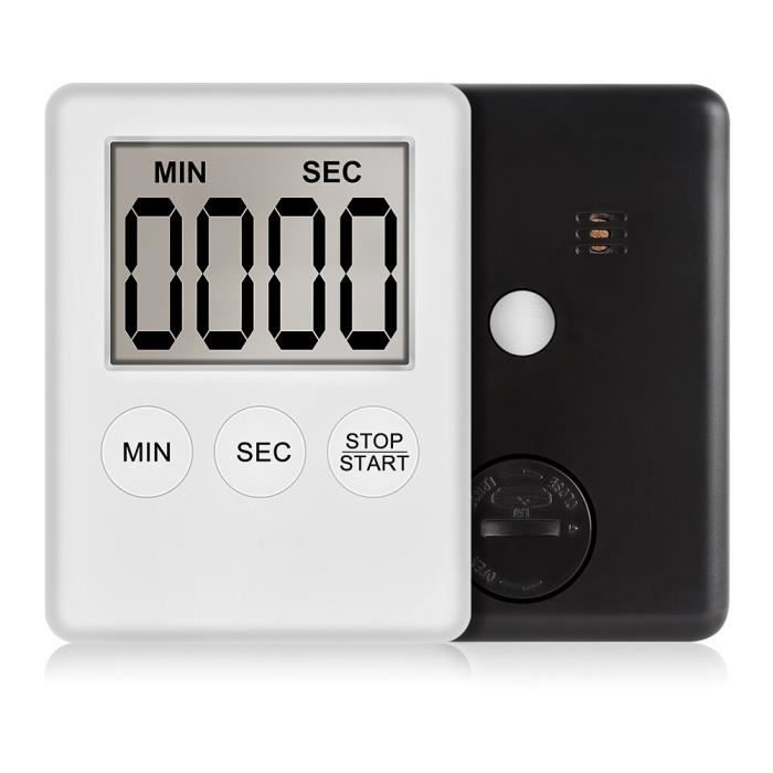 Minuterie magnétique Simple Super fine - Livraison directe, 3 couleurs, écran numérique LCD, minuter - Modèle: WHITE - WMCFDSA02545