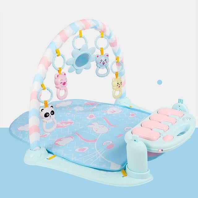 Tapis d'éveil,Tapis de jeu bébé 3 en 1 jouets de gymnastique bébé éclairage doux hochets jouets musicaux pour bébés jouets - Type J