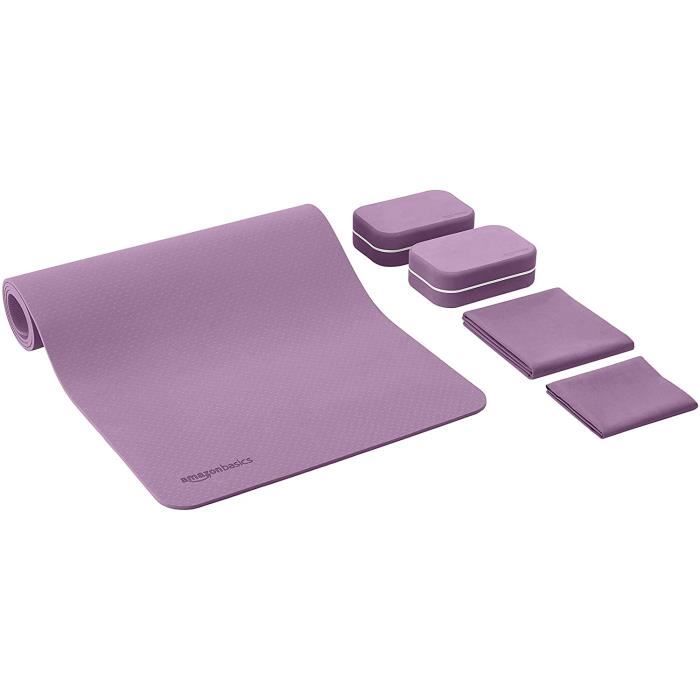 Amazon Basics Lot de 6 tapis de yoga en TPE de 0,635 cm d’épaisseur