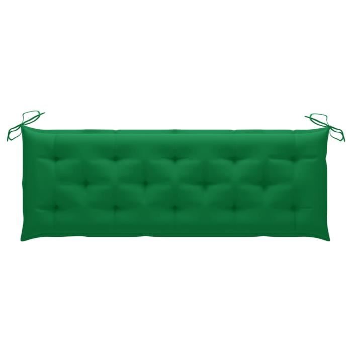 Magic'9552Moderne - Coussin de Banc de Jardin Terrasse Style Contemporain Banquette de Jardin Sièges de jardin Vert 150x50x7 cm Tiss