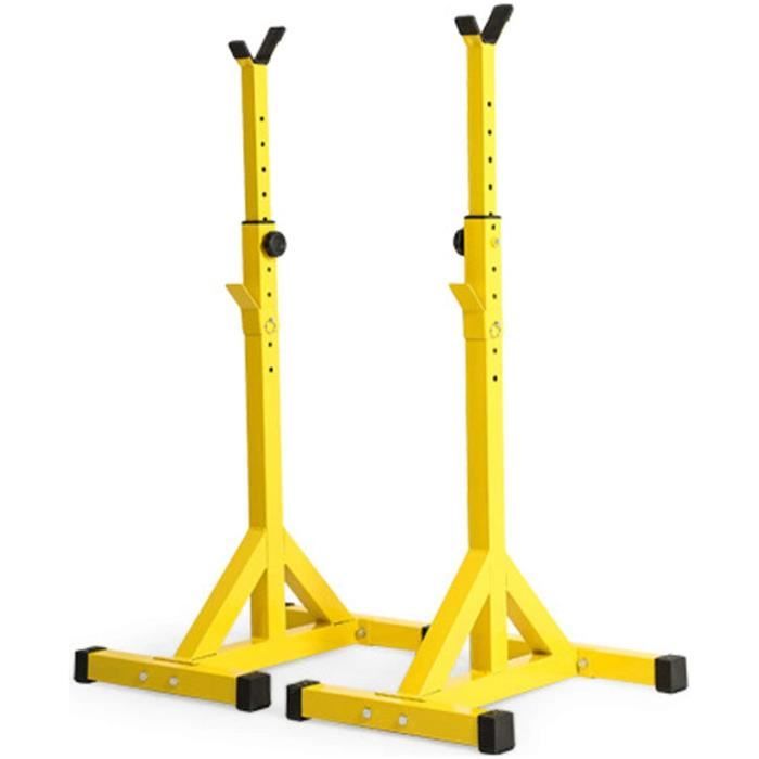 BANC DE MUSCULATION KUKU Squat Rack Halteacuterophilie Support Repose Barre Musculation Support Reacuteglable Barre de Squat P207
