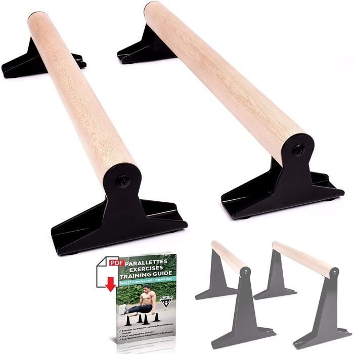 DIP STATION P DIP Fitness Parallettes en Bois Poigneacutees de Pomp Barres parallettes Basse ou Moyenne avec poigneacutees ergo1592