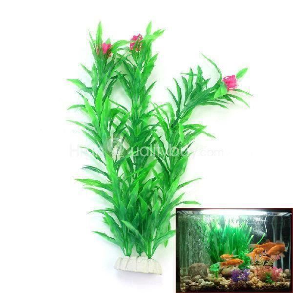 26cm Fausse Plante en Plastique Décoration Intérieur Aquarium pr Poisson