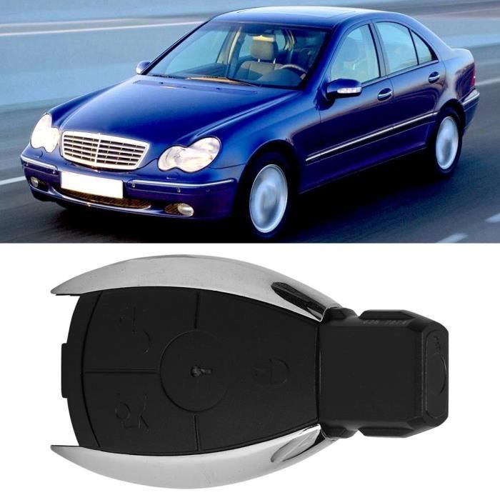 Drfeify accessoire pour Mercedes Benz Couvercle de boîtier de clé à distance à 3 boutons pour Mercedes Benz W203 W204 W211