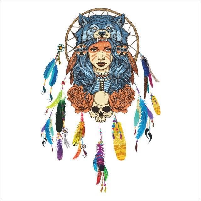 Autocollant Mural attrape rêves volants, plumes, symbole, décoration de maison indienne, s objet decoratif ZSW5999