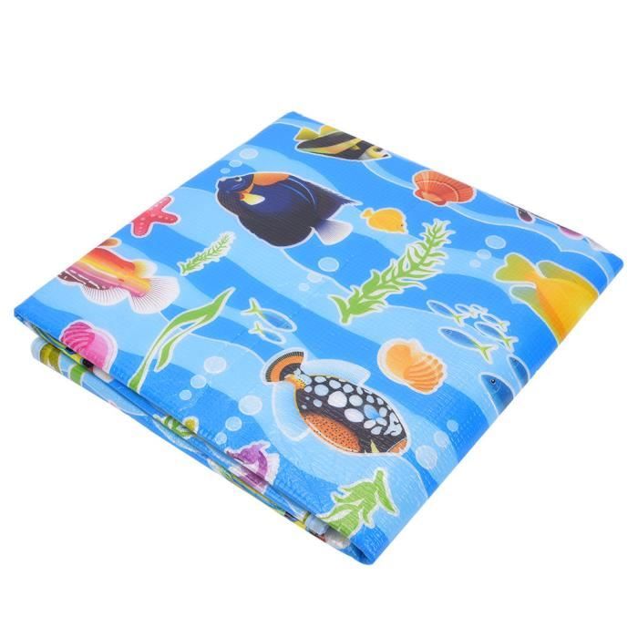 Tapis de ramper, tapis de ramper imperméable antidérapant pour bébé Blue Ocean World Baby pour enfants