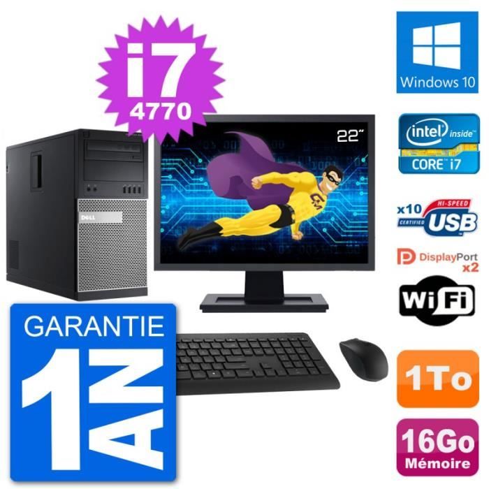 PC Tour Dell 9020 Ecran 22