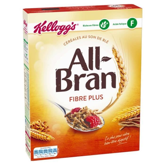 All Bran Fibre Plus 500G Kellogg's