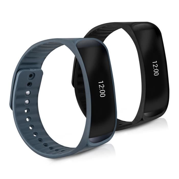 kwmobile Bracelet Samsung Gear fit R350 - 2x bracelet de rechange pour fitness tracker Samsung Gear fit R350