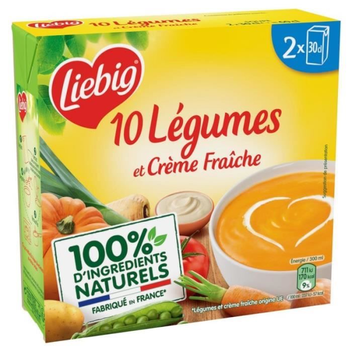 LIEBIG - Velouté 10 Légumes À La Crème Fraiche 2X30Cl - Lot De 4