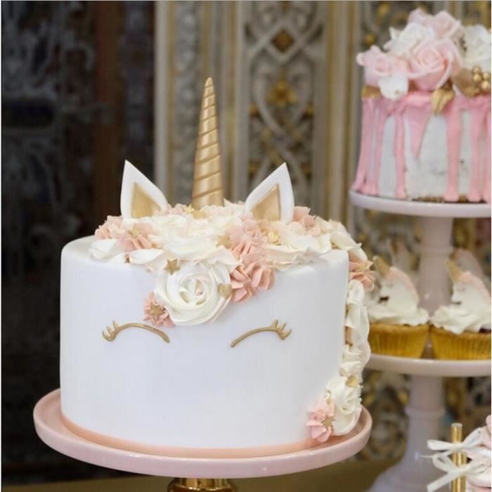 1PCS Moule à Corne de licorne en silicone pour décorations de gâteaux en fondant/pâte à sucre/gumpaste/chocolat