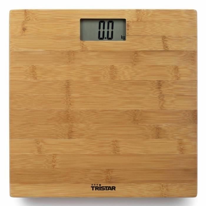Tristar Pèse-personne de salle de bain 180 kg Bambou