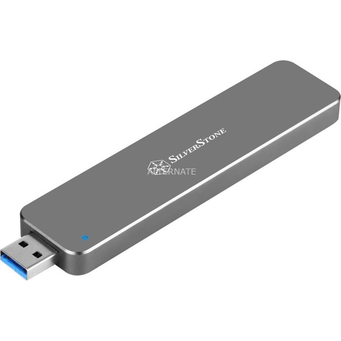 SilverStone SST-MS09C - USB 3.1 Gen. 2 externe boîtier disque dur pour M.2 SATA SSD, anthracite