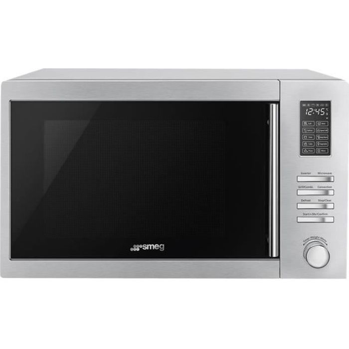 Smeg MOE34CXI Four micro-ondes combiné grill pose libre 34 litres 1000 Watt acier inoxydable