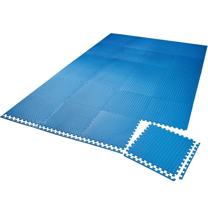 Ensemble de 24 Dalles Carrées EVA - Tapis de sol, Sport - bleu