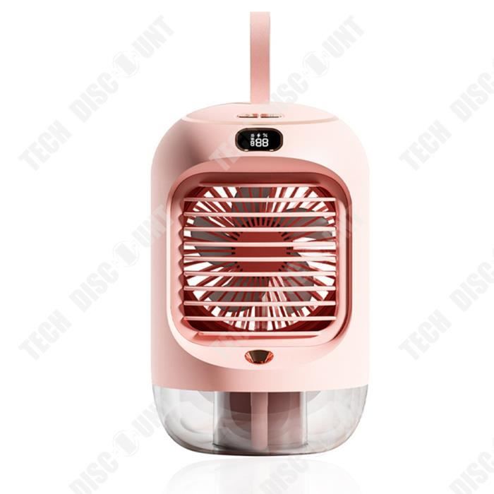 TD® Petit refroidisseur d'air Ventilateur d'humidification Lampe d'ambiance à lumière chaude Ventilateur d'humidification silencieux