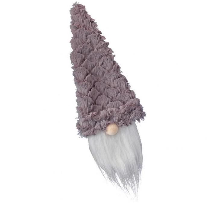 Couvercle de bouteille de vin de Noël Couverture de Noël Forme de la bouteille de poupée sans visage habillage ornement gris