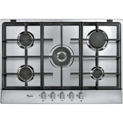 Whirlpool AKR 358-IX, Intégré, Cuisinière à gaz, Acier inoxydable, Acier inoxydable, Fonte, 1750 W