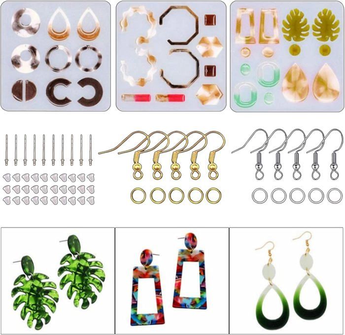 VAIAV Moule Resine Epoxy Bijoux Resine Boucle D'oreille Moules à Bijoux