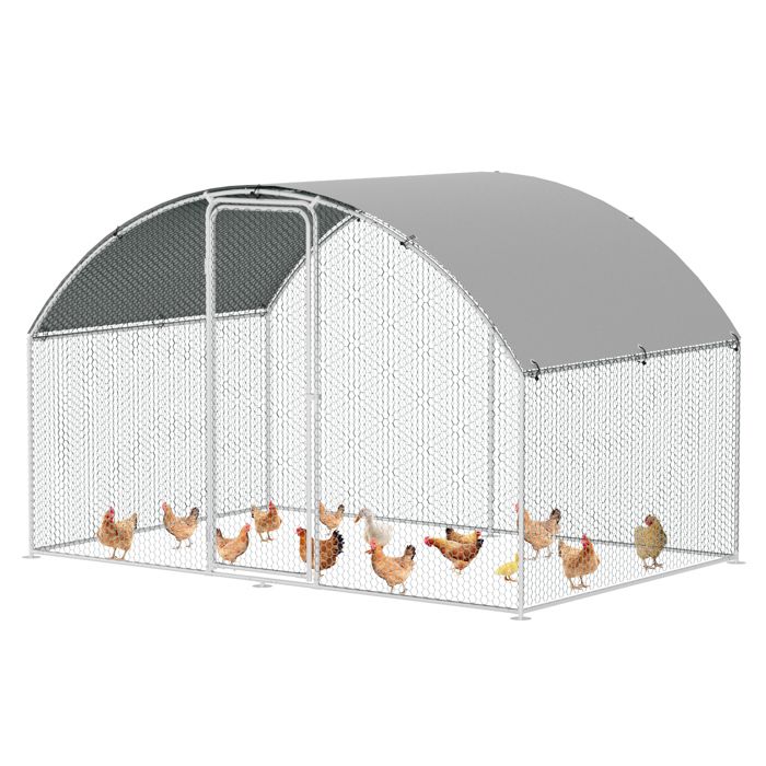 Meilleurs prix pour Lospitch Enclos poulailler grillagé 3x2 M avec porte latérale et toit dôme 6 m² toit voûté POULAILLER