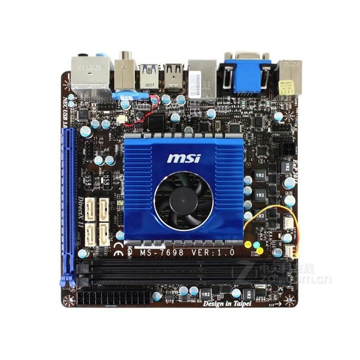 Carte mère MSI E350IA-E45 AMD Hudson M1 Socket FT1 2xDDR3 SDRAM 8 Go Mini ITX - Msi