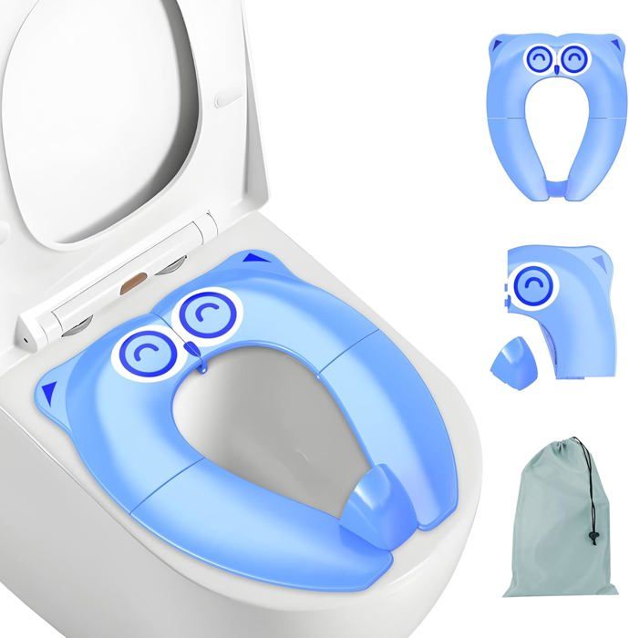 SURFOU Reducteur Toilette Enfant Pliable Bebe Reducteur de WC Voyage Antiderapant Cuvette Portable Rehausseur Adaptateur Toile105