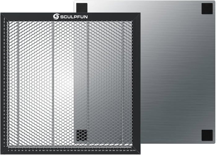 Tavolo Da Lavoro Laser A Nido D'Ape Oversevenls - 400x400x22 Mm, Con Piastra In Alluminio, Per Macchine Incisione Laser