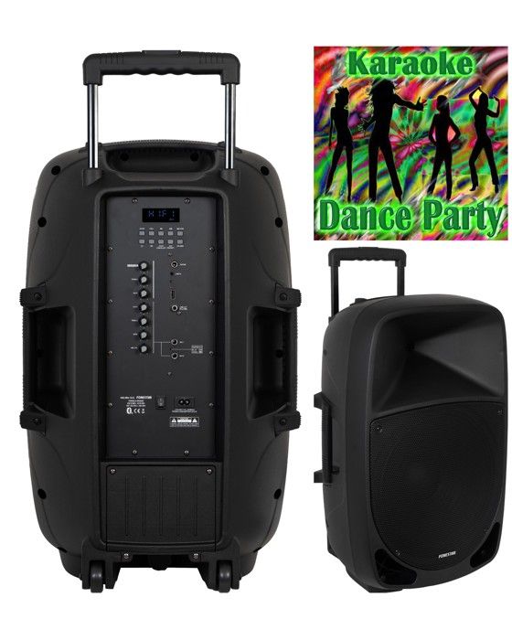Enceinte Sono Portable FONESTAR 15″ – Bluetooth, USB, MSD, + Micro Sans Fil – 2 Ans Garantie