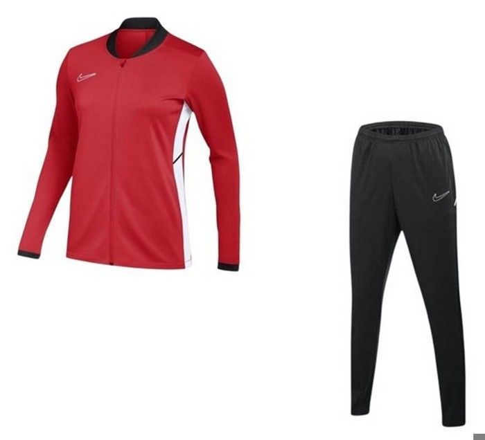 Jogging Femme - Nike - Swoosh - Rouge et Noir - Dri-Fit - Respirant - Manches Longues